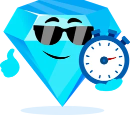 Benny Blingo met stopwatch