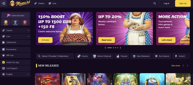 mama bet casino homepage