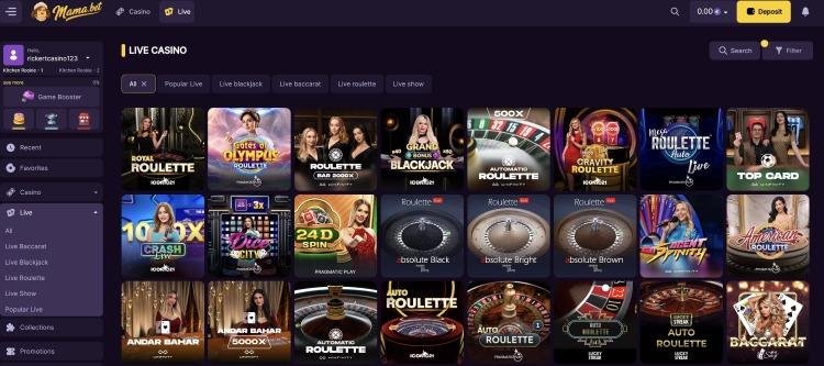 mama bet casino live casino spellen