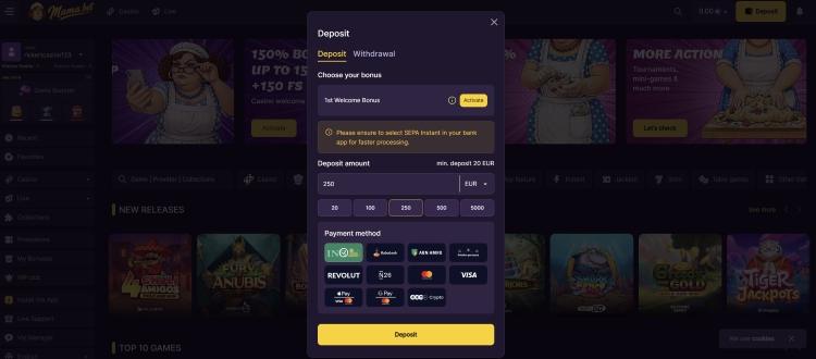 mama bet casino stortingen