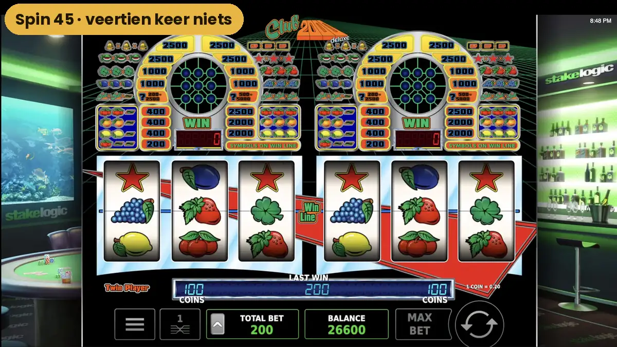 Club 2000 tijdens de reeks van veertien draaien zonder winst