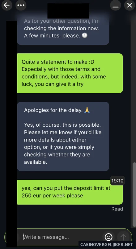 Chattranscript waarin de medewerker bevestigt dat beide opties beschikbaar zijn