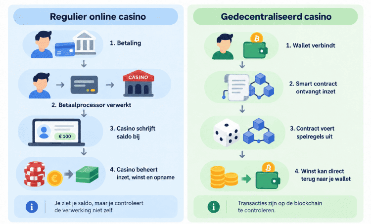 decentralized casino vs regulier casino